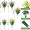 20-Bundle Artificial Flower Set – UV-Resistant Faux Plants and Shrubs for Indoor & Outdoor Decor, Garden, Porch, Hanging Planters, Window Boxes, and Home